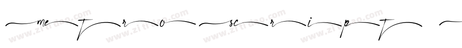 MetroScript Tails字体转换